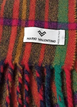 Яскравій вінтажний шарф у клітинку mario valentino (made in italy)
