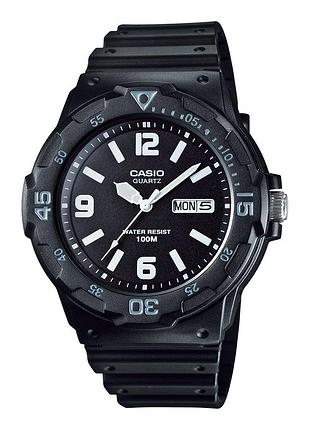 Чоловічий годинник casio mrw-200h-1b2 полімерний ремінець чорний циферблат