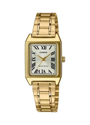 Женские часы casio ltp-v007g-9b стальной браслет золотистый циферблат