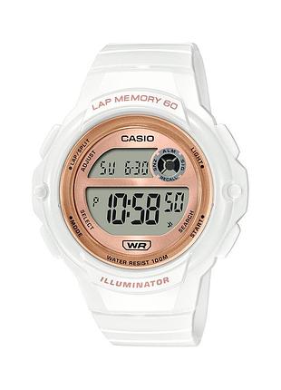 Жіночий електронний годинник casio lws-1200h-7a2 полімерний ремінець сірий дисплей
