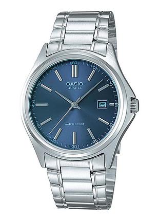 Чоловічий годинник casio mtp-1183a-2a сталевий браслет синій циферблат