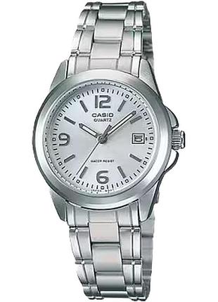 Жіночий годинник casio ltp-1215a-7a сталевий браслет сріблястий циферблат