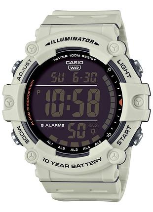 Чоловічий електронний годинник casio ae-1500wh-8b2 полімерний ремінець чорний дисплей
