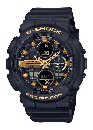 Жіночий годинник casio g-shock gma-s140m-1a полімерний ремінець чорний циферблат