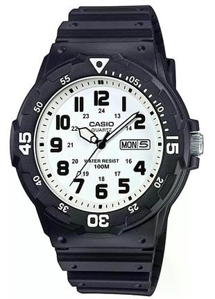 Чоловічий годинник casio mrw-200h-7b полімерний ремінець білий циферблат