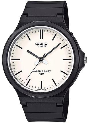 Чоловічий годинник casio mw-240-7e полімерний ремінець білий циферблат