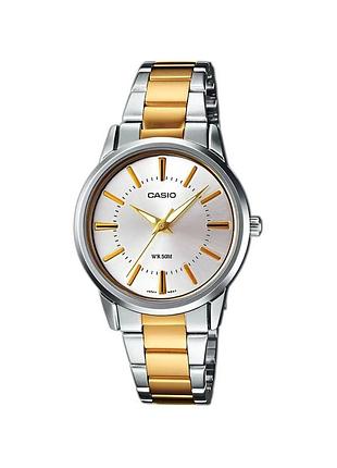 Жіночий годинник casio ltp-1303sg-7a сталевий браслет сріблястий циферблат