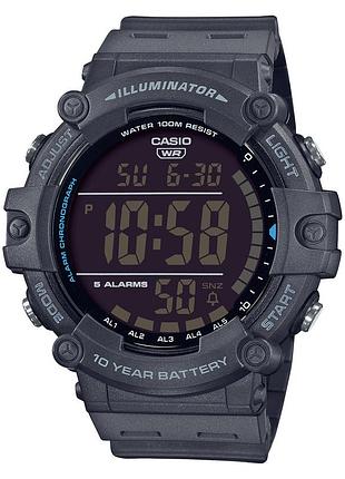 Чоловічий електронний годинник casio ae-1500wh-8b полімерний ремінець чорний дисплей