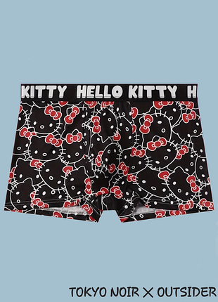 Труси чоловічі hello kitty чорні спортивні боксери аніме