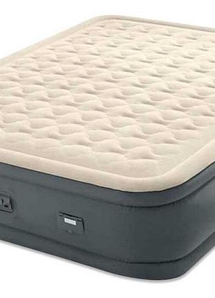 Надувне ліжко intex з вбудованим електричним насосом 152×203×46 см 64926