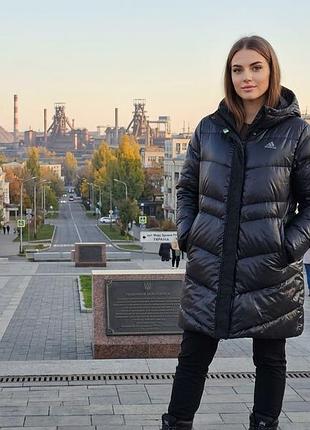 Пуховик жіночий adidas j frost down coat чорний xl