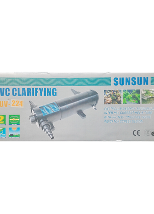 Спиральный стерилизатор sunsun cuv-224 для аквариумов и прудов
