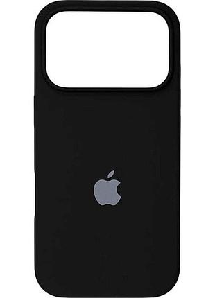Чехол silicone case для apple iphone 17 pro max black черный