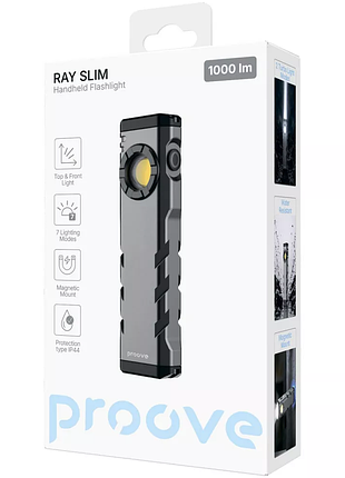 Портативный фонарик proove ray slim (1000lm) (flrs10010003)