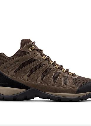 Черевики чоловічі columbia redmond v2 mid waterproof коричневі чоботи взуття зима