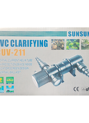 Спиральный стерилизатор sunsun cuv-211 для аквариумов и прудов