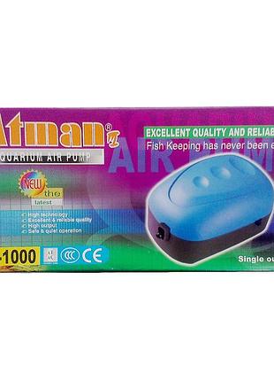 Одноканальний компресор для акваріума atman hp-1000