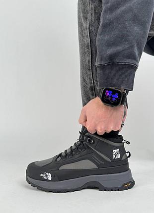 Мужские кроссовки the north face x soukuuglyffe fur grey black