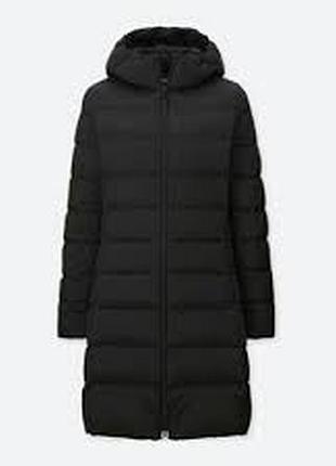 Жіноче подовжене ультралегке пухове пальто з капюшоном (women's ultra light down stretch hooded coat)