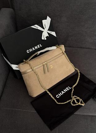 Сумочка на ланцюжку large vanity with chain  grained calfskin