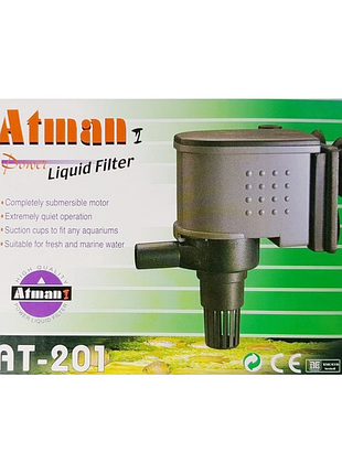 Насос, голова для аквариума atman at-201, 650 л/час