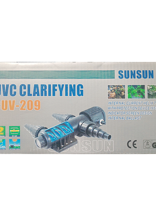 Спиральный стерилизатор sunsun cuv-209 для аквариумов и прудов
