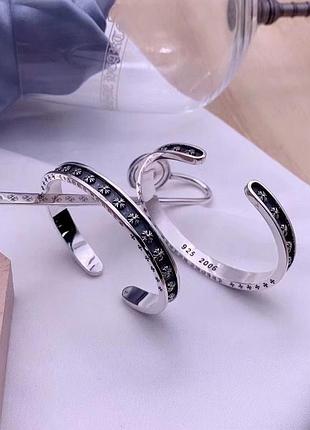 Браслет-каф chrome hearts gothic cross band люкс якість