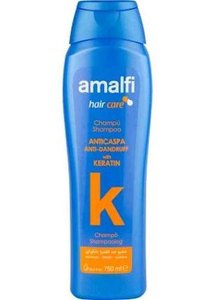 Шампунь 750мл проти лупи з кератином тм amalfi
