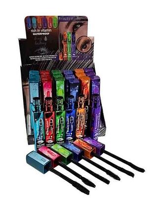 Тушь для ресниц витамины waterproof volume mascara тм beauty model