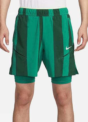 Шорти nike court dri-fit slam m тенісні зелені