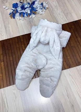 Детский зимний комбинезон зайчик из искуственного меха кролика