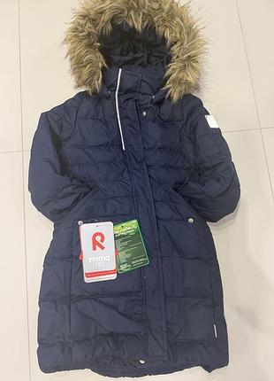 Зимовий комбінезон для дівчинки reima парка куртка пуховик синя