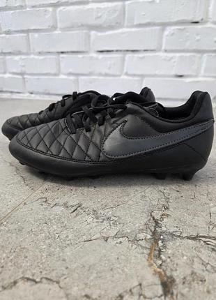 Бутси чоловічі nike tiempo legend club fg/mg чорні