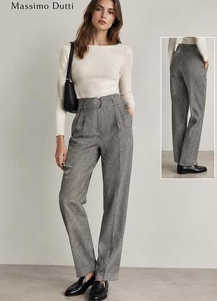 Штани тканина твідові теплі розмір 26 massimo dutti