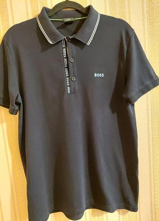 Мужское поло hugo boss slim fit из хлопка pima cotton (размер l)