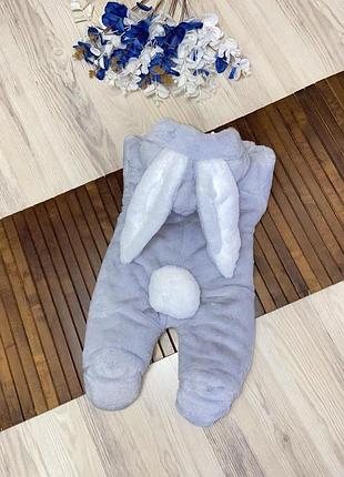 Детский зимний комбинезон зайчик из искуственного меха кролика