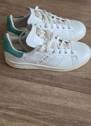 Кросівки унісекс adidas originals stan smith lux білі із зеленим
