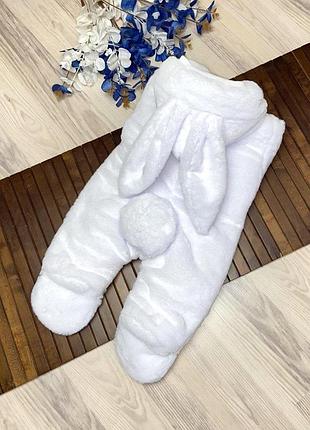 Детский зимний комбинезон зайчик из искуственного меха кролика
