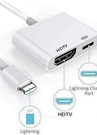 Apple mfi цифровой av-адаптер lightning - hdmi 1080p, кабель для синхронизации видео hdmi с портом зарядки, совместимый с iphone