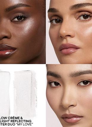 Подвійний хайлайтер patrick ta major glow crème & powder light highlighter duo — my love