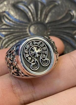 Брендовий персень chrome hearts «horseshoe&cross» (розмір 18)