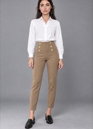 Брюки-лосини жіночі zara бежеві, розмір м