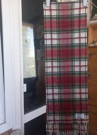 Шарф унісекс edinburgh cashmere в клітинку, 100% кашемір