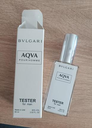 Мужской тестер bvlgari aqua pour homme 60 ml
