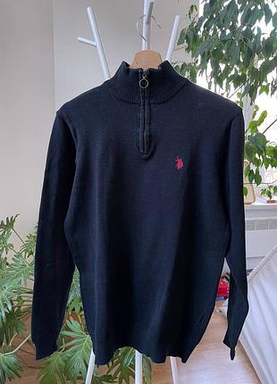 Джемпер чоловічий u.s. polo assn темно-синій, розмір m, 100% котон