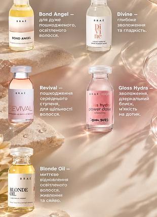 Ампули brae-blonde, revival, bond angel,divine, gloss hydra
