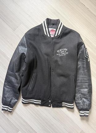 Куртка унісекс бомбер g unit college gu613 чорна xl