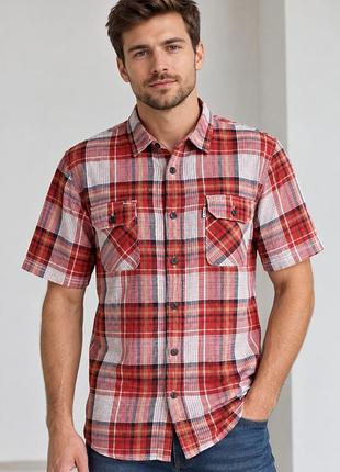 Рубашка мужская хлопковая винтажная, тенниска в клетку levi's
