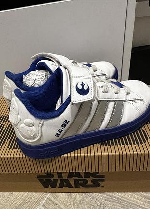 Кросівки для дітей adidas star wars білі з синім 18 см