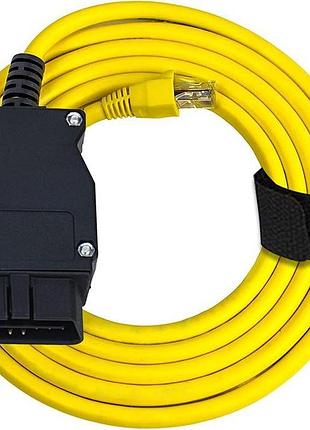 Кабель ethernet enet obd2 rj45 - 2 м, роз'єм rj45, інтерфейс obdii, діагностичне кодування автомобіля, діагностика кодування bmw